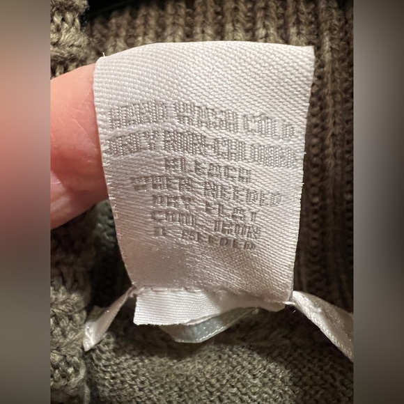 Sage color high low cowl sweater M - Picture 6 of 7